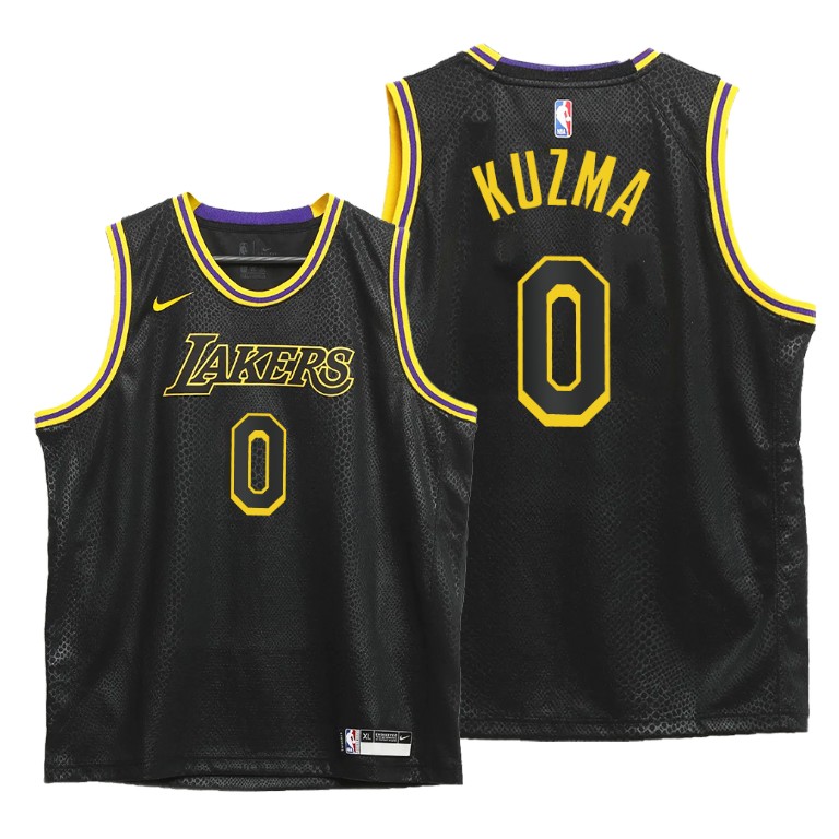 Youth Los Angeles Lakers Kyle Kuzma #0 NBA 2020 Honors Kobe Inspired City Mamba Week Black Basketball Jersey GBY3283AO